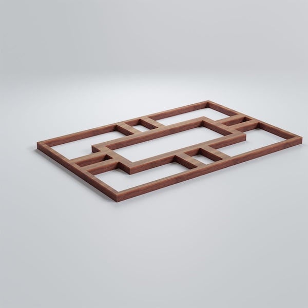 Ekena Millwork Small Hastings Decorative Fretwork Wood Wall Panels, Walnut, 7 1/2"W x 11 3/8"H x 3/8"T - WALW12X12X0375HASWA