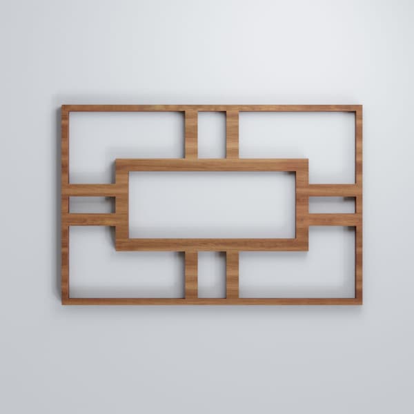 Ekena Millwork Small Hastings Decorative Fretwork Wood Wall Panels, Walnut, 7 1/2"W x 11 3/8"H x 3/8"T - WALW12X12X0375HASWA