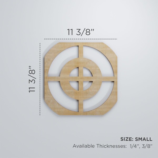 Ekena Millwork Small Sullivan Decorative Fretwork Wood Wall Panels, Wood (Paint Grade), 11 3/8"W x 11 3/8"H x 3/8"T - WALW12X12X0375SULMF