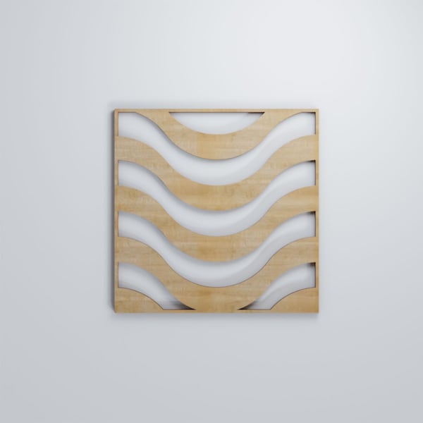 Ekena Millwork Small Parker Decorative Fretwork Wood Wall Panels, Hickory, 11 3/8"W x 11 3/8"H x 3/8"T - WALW12X12X0375PKRHI