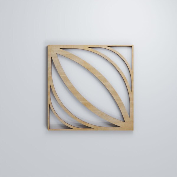 Ekena Millwork Extra Small Otis Decorative Fretwork Wood Wall Panels, Birch, 7 3/8"W x 7 3/8"H x 3/8"T - WALW08X08X0375OTSBI