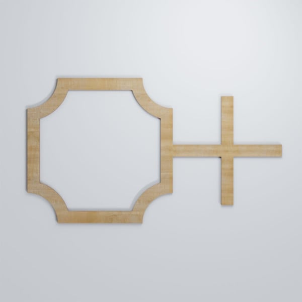 Ekena Millwork Large Bradley Decorative Fretwork Wood Wall Panels, Hickory, 40 7/8"W x 23 3/8"H x 3/8"T - WALW24X24X0375BRDHI