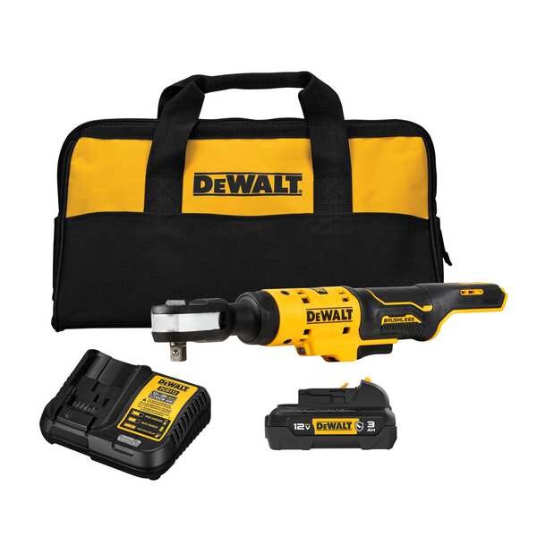 Dewalt Ratchet, Cordless, 2.2 lb, 12V DC, 250 RPM - DCF503GG1