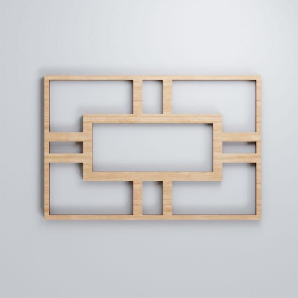 Ekena Millwork Small Hastings Decorative Fretwork Wood Wall Panels, Alder, 7 1/2"W x 11 3/8"H x 3/8"T - WALW12X12X0375HASAL