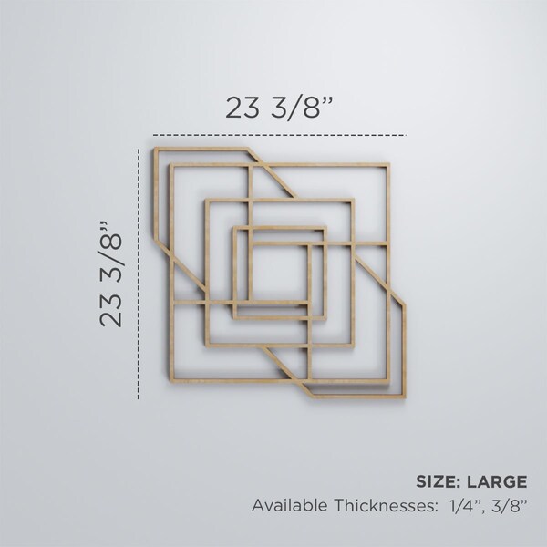 Ekena Millwork Large Norwood Decorative Fretwork Wood Wall Panels, Hickory, 23 3/8"W x 23 3/8"H x 3/8"T - WALW24X24X0375NWDHI