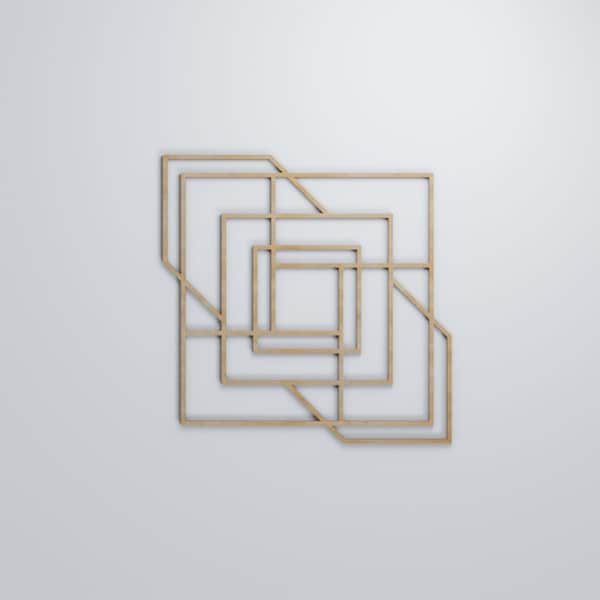 Ekena Millwork Large Norwood Decorative Fretwork Wood Wall Panels, Hickory, 23 3/8"W x 23 3/8"H x 3/8"T - WALW24X24X0375NWDHI