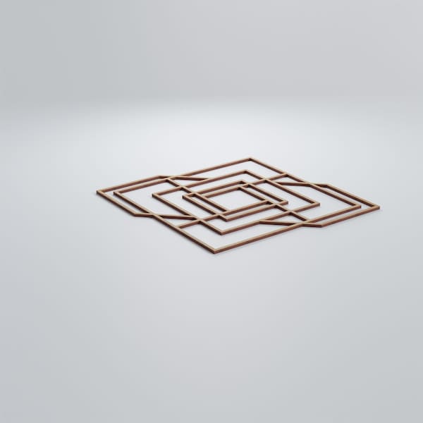 Ekena Millwork Large Norwood Decorative Fretwork Wood Wall Panels, Hickory, 23 3/8"W x 23 3/8"H x 3/8"T - WALW24X24X0375NWDHI