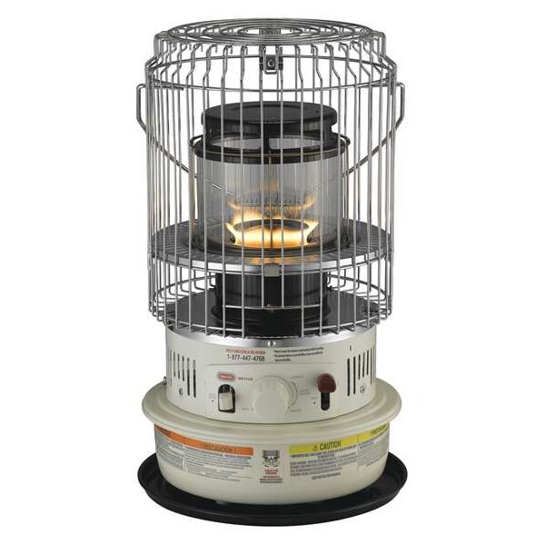 Dyna-Glo Portable Kerosene Radiant Floor Heater, 10,500 BtuH, Kerosene, 500 sq ft Heat Area 0.8 gal - WK11C8