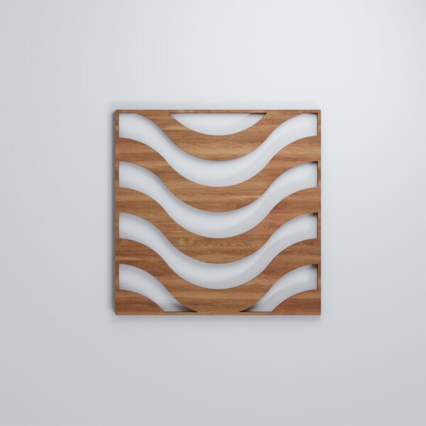 Ekena Millwork Small Parker Decorative Fretwork Wood Wall Panels, Walnut, 11 3/8"W x 11 3/8"H x 3/8"T - WALW12X12X0375PKRWA