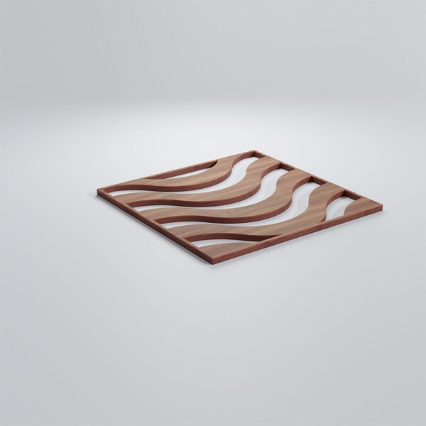 Ekena Millwork Small Parker Decorative Fretwork Wood Wall Panels, Walnut, 11 3/8"W x 11 3/8"H x 3/8"T - WALW12X12X0375PKRWA