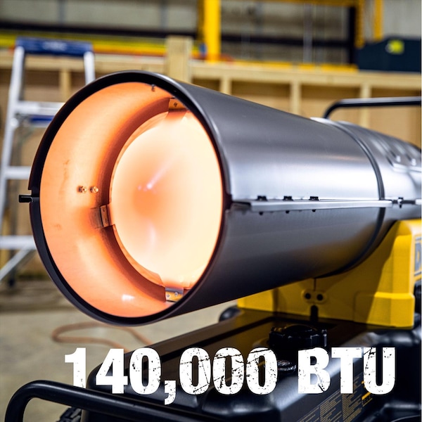Dewalt DeWalt 140000 Btu/h 3000 sq ft Forced Air Diesel/Kerosene Heater - F340765