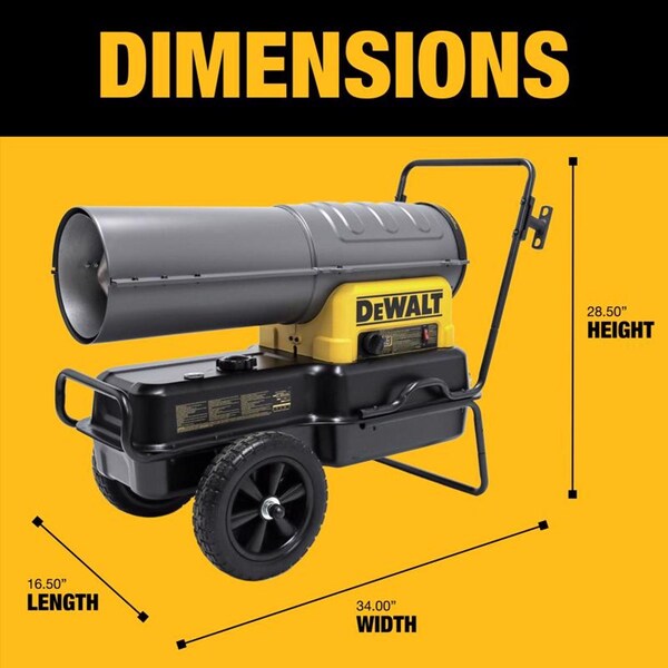 Dewalt DeWalt 140000 Btu/h 3000 sq ft Forced Air Diesel/Kerosene Heater - F340765