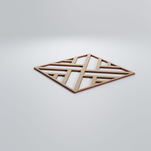Ekena Millwork Medium Killeen Decorative Fretwork Wood Wall Panels, Birch, 15 3/8"W x 15 3/8"H x 3/8"T - WALW16X16X0375KLNBI