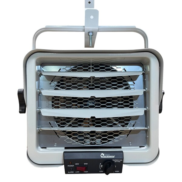 Dr Infrared Heater Wall/Ceiling Mounted 240-Volt Hardwired Shop Garage Commercial Heater, 3000-watt/6000-watt - DR-966