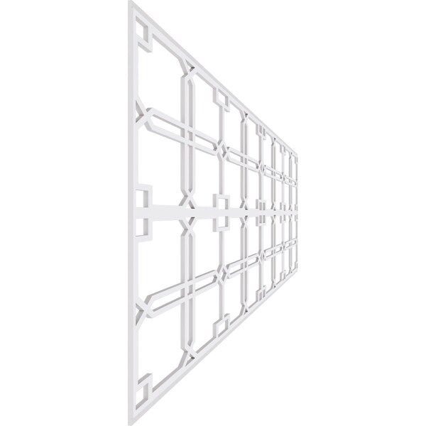 Ekena Millwork Set of Four Panels for 94 1/2"W x 28 1/4"H Englewood Fretwork Wainscot Wall Paneling - WPKP14X01X47EWD