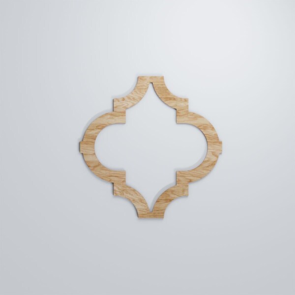 Ekena Millwork Large Marrakesh Decorative Fretwork Wood Wall Panels, Red Oak, 23 3/8"W x 23 3/8"H x 3/8"T - WALW24X24X0375MRKRO