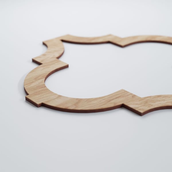 Ekena Millwork Large Marrakesh Decorative Fretwork Wood Wall Panels, Red Oak, 23 3/8"W x 23 3/8"H x 3/8"T - WALW24X24X0375MRKRO