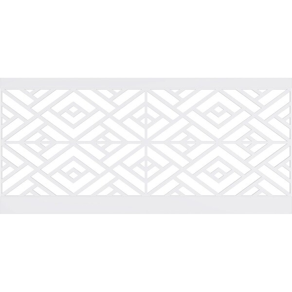 Ekena Millwork 44"H x 94 1/2"W Killeen PVC Wainscot Paneling Kit - WPK44X94KLN