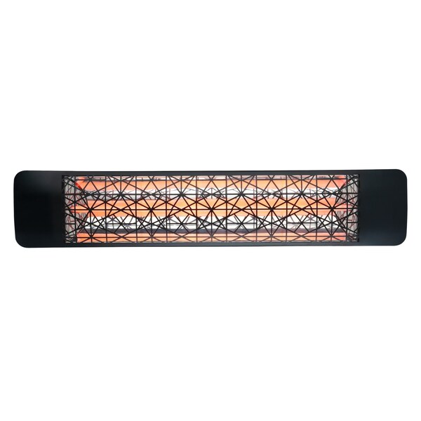 Eurofase 304 SS 39in Single Element 1500W 120V Heater, Black, Astra Decor Plate - EF15120B4