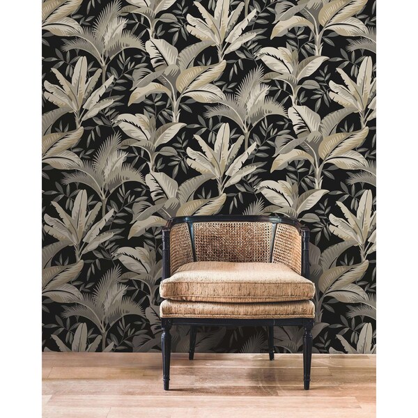 York Wallcoverings Summerhouse Midnight Wallpaper - GO8204