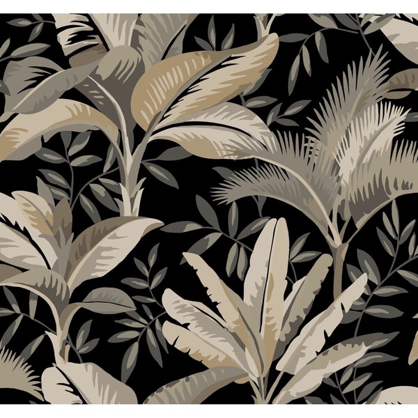 York Wallcoverings Summerhouse Midnight Wallpaper - GO8204