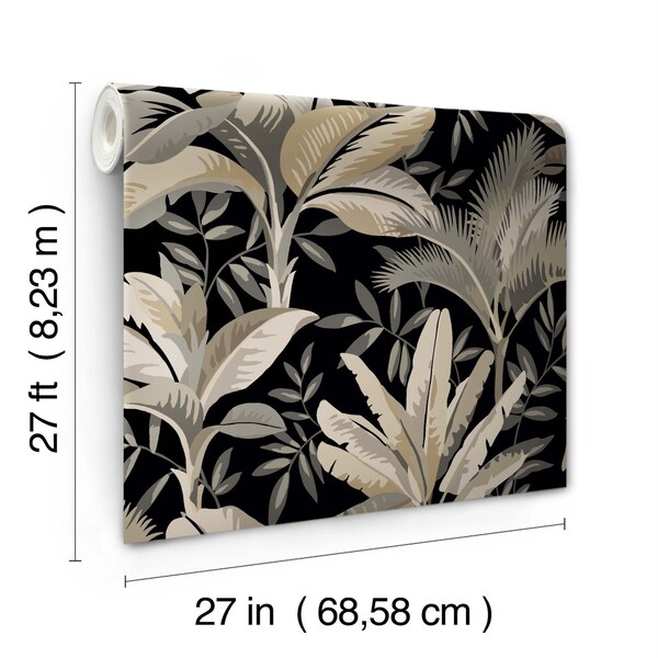 York Wallcoverings Summerhouse Midnight Wallpaper - GO8204