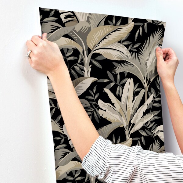 York Wallcoverings Summerhouse Midnight Wallpaper - GO8204