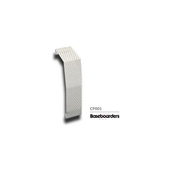 Buss General Partner Co Ltd Baseboarders Premium Series Steel Easy Slip-on Baseboard Heater Cover Coupler, White - CP001-WHT