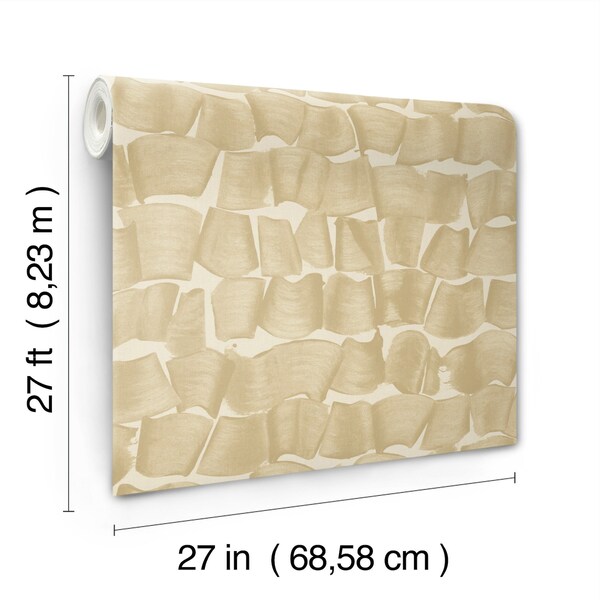York Wallcoverings Brushed Ink Gold Wallpaper - OI0652