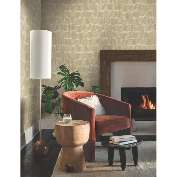 York Wallcoverings Brushed Ink Gold Wallpaper - OI0652