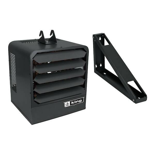 King Electric Electric Unit Heater W/ Thermostat & Mount Bracket, 1 or 3 Phase, 240V, 5kW - KB2405-3MP-T-B2