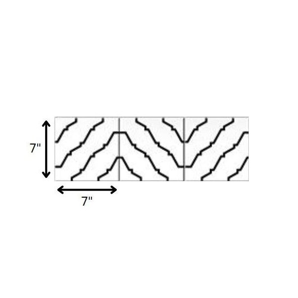 Homeroots 7 x 7 in. Black & White XL Prism Peel & Stick Removable Tiles - 399918