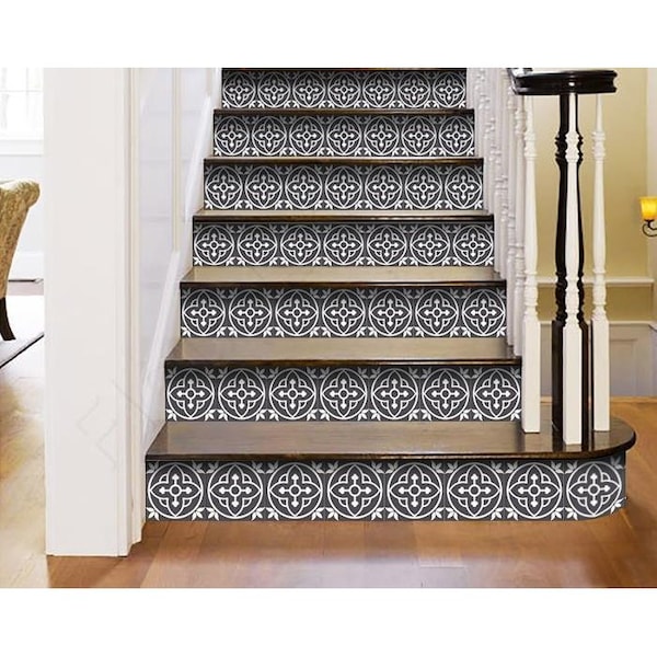 Homeroots 6 x 6 in. Tulipa Gray & White Peel & Stick Removable Tiles - 399897