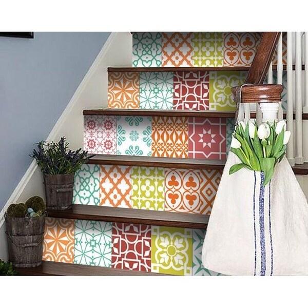 Homeroots 4 x 4 in. Muted Mint Green Brights Mosaic Peel & Stick Removable Tiles - 399855