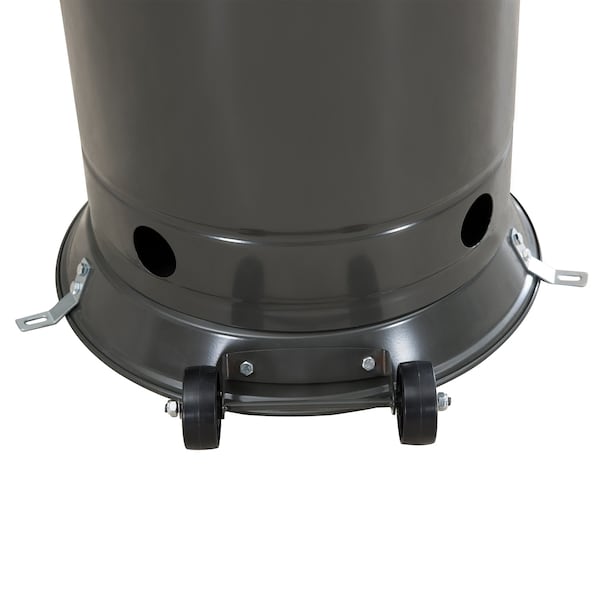 Sunjoy 47,000 BTU Portable Propane Patio Heater with Safety Shut-Off and Wheels, Gray - A306006402