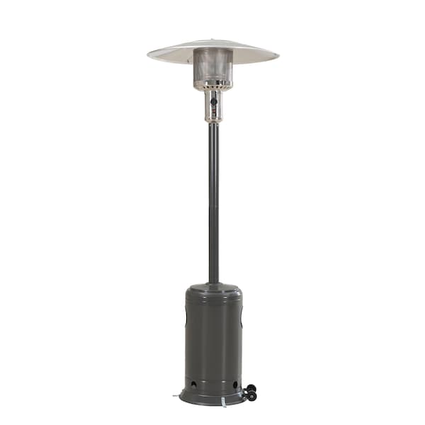 Sunjoy 47,000 BTU Portable Propane Patio Heater with Safety Shut-Off and Wheels, Gray - A306006402