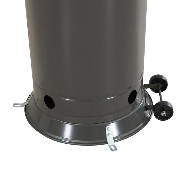 Sunjoy 47,000 BTU Portable Propane Patio Heater with Safety Shut-Off and Wheels, Gray - A306006402