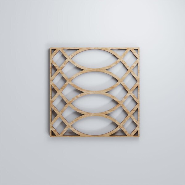 Ekena Millwork Extra Small Montrose Decorative Fretwork Wood Wall Panels, Red Oak, 7 3/8"W x 7 3/8"H x 3/8"T - WALW08X08X0375MNTRO