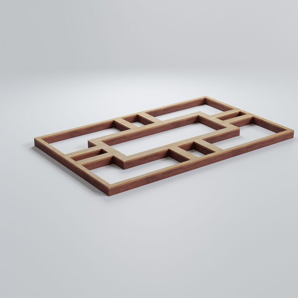 Ekena Millwork Extra Small Hastings Decorative Fretwork Wood Wall Panels, Birch, 4 7/8"W x 7 3/8"H x 3/8"T - WALW08X08X0375HASBI