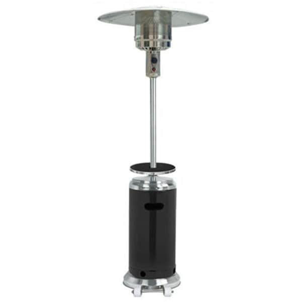 Gardencontrol 87 in. Tall Stainless Steel- Black Patio Heater With Table - GA195443