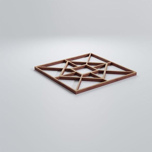 Ekena Millwork Extra Small Jamestown Decorative Fretwork Wood Wall Panels, Birch, 7 3/8"W x 7 3/8"H x 3/8"T - WALW08X08X0375JTNBI