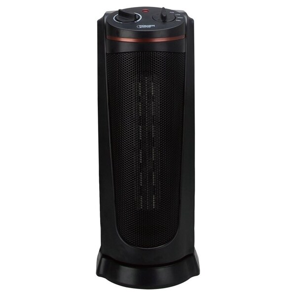 Powerzone PowerZone HPQ15A-M Ceramic Tower Heater, 120V, 900/1500W, Black - HPQ15A-M