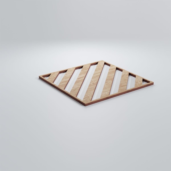 Ekena Millwork Small Rothwell Decorative Fretwork Wood Wall Panels, Red Oak, 11 3/8"W x 11 3/8"H x 3/8"T - WALW12X12X0375RTWRO