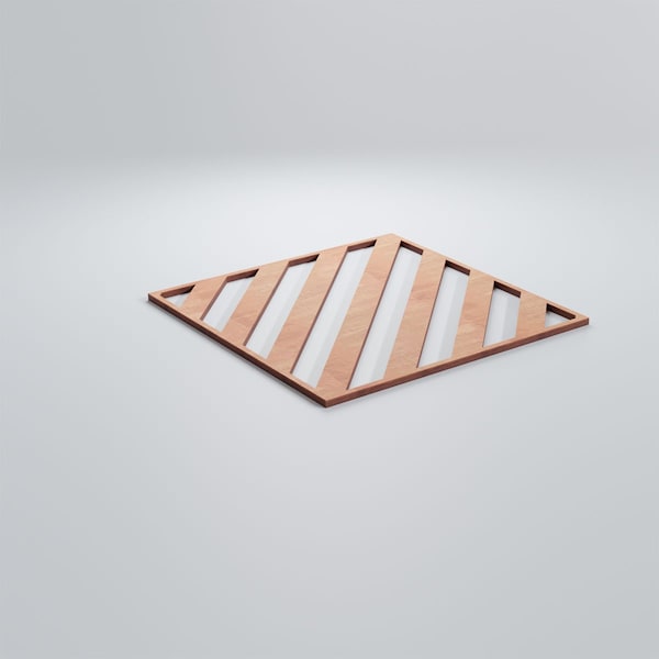 Ekena Millwork Medium Rothwell Decorative Fretwork Wood Wall Panels, Cherry, 15 3/8"W x 15 3/8"H x 3/8"T - WALW16X16X0375RTWCH