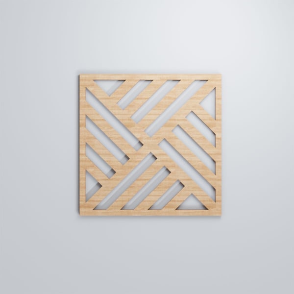 Ekena Millwork Medium Allen Decorative Fretwork Wood Wall Panels, Alder, 15 3/8"W x 15 3/8"H x 3/8"T - WALW16X16X0375ALLAL