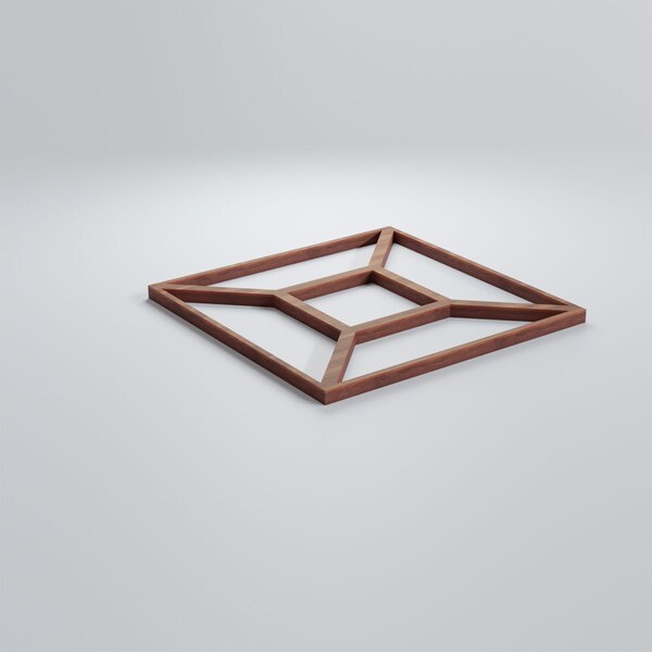 Ekena Millwork Extra Small Marion Decorative Fretwork Wood Wall Panels, Walnut, 7 3/8"W x 7 3/8"H x 3/8"T - WALW08X08X0375MARWA