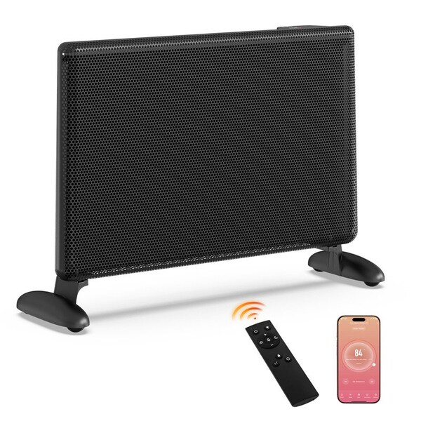 Edendirect 1500 W Electric Tower Ceramic Heater, Black, Tip-Over Protection, Remote Control - CZRNCA2-43B