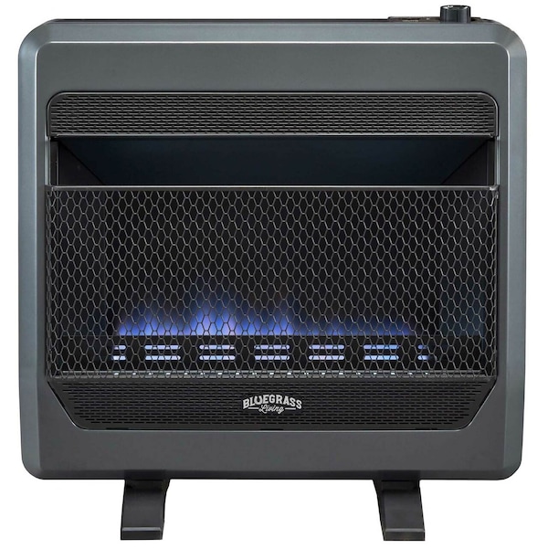 Bluegrass Living Natural Gas Vent Free Blue Flame Gas Space Heater With Blower And - B30TNB-BB