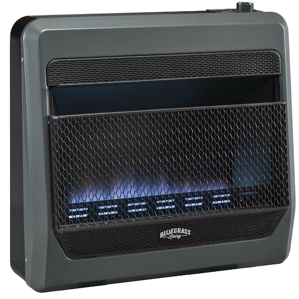 Bluegrass Living Natural Gas Vent Free Blue Flame Gas Space Heater With Blower And - B30TNB-BB