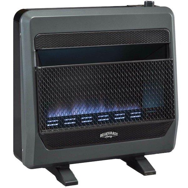 Bluegrass Living Natural Gas Vent Free Blue Flame Gas Space Heater With Blower And - B30TNB-BB